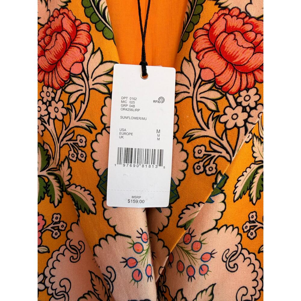 a loves a Yellow Cotton Floral Blazer Size Medium NWT - Picture 3 of 5